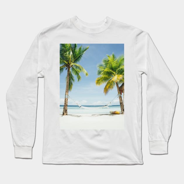 Tropical Beach Long Sleeve T-Shirt by NewburyBoutique